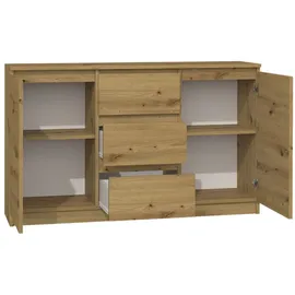 Top e shop Topeshop 2D3S ARTISAN, Eiche, 3 Schublade(n), Partikelbord, Einfarbig, Modern, Partikelbord - Braun