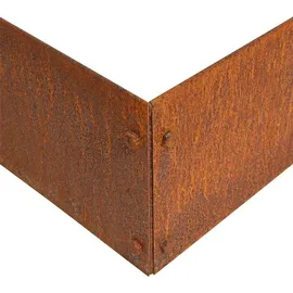 Estexo Beeteinfassung Beetumrandung Quadrat 2er Set Edel-Rost Hochbeet Cortenstahl