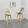 [en.casa] 2er-Set Barstuhl mit Rückenlehne Buche-Gestell Beige en.casa