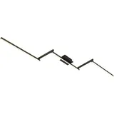 Briloner Leuchten - LED Deckenleuchte Glitzereffekt, warmweißes Licht, Deckenlampe LED, Backlighteffekt, Schwarz, 2270x120x70 mm(LxBxH), 3719-055