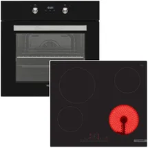 vestel / bosch Vestel Herdset Backofen Teleskopauszug + Bosch Glaskeramik Kochfeld PowerBoost