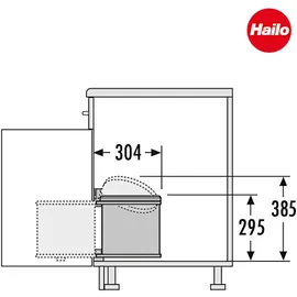 HAILO AS Mono 12 l edelstahl/schwarz