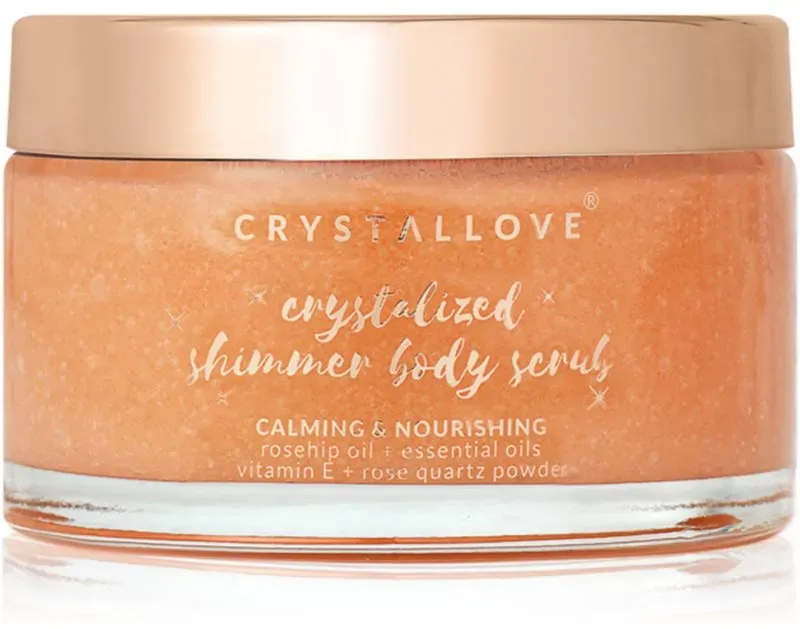 Crystallove Rose Quartz Shimmer Body Scrub Körperpeeling 200 g