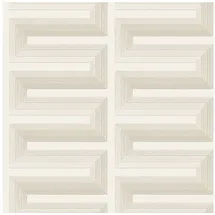 Profhome Re521071-di 3D Tapete Geometrisch Glänzend Creme Rein-weiß Perl-weiß 5,33 m2