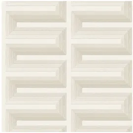 Profhome Re521071-di 3D Tapete Geometrisch Glänzend Creme Rein-weiß Perl-weiß 5,33 m2