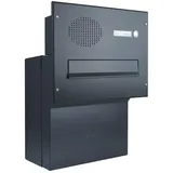 F-Serie Mauerdurchwurf Briefkasten mit Sprechsieb - Tiefe 19-40 cm