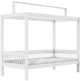 Lifetime Einzelbett mit Dachkonstruktion ¦ weiß ¦ Maße (cm): B: 207 H: 192 T: 102.0