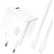 DUDAO A28C 45W GaN Wandladegerät + USB-C Kabel – Weiß