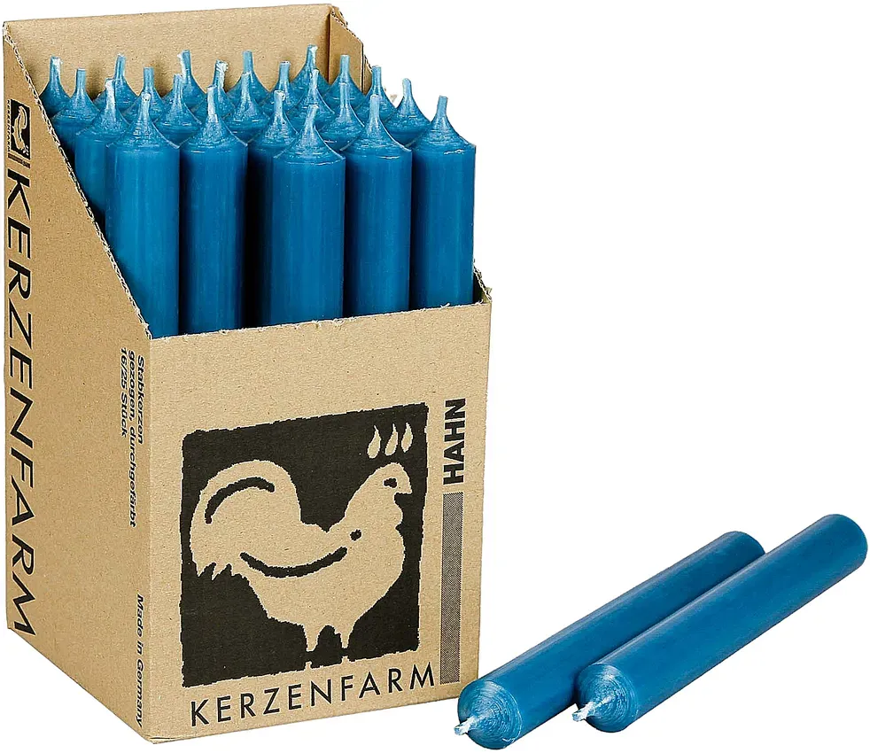 Kerzenfarm Hahn 25x Stabkerze 18x2,2 cm Made in Germany Tafelkerze Paraffinkerze