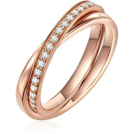 Glanzstücke München Ring aus Sterling Silber mit Zirkonia in roségold | Gr.: 56