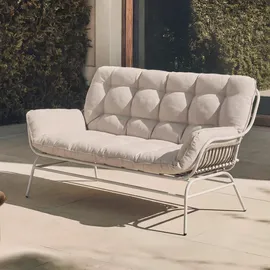 MCW 2er-Sofa 220 x 0 x 0 cm Hellgrau/Beige