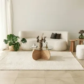 Asir Couchtisch BUBBLE 35x75 cm braun/klar - Braun