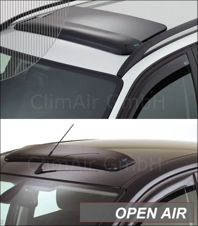 CLIMAIR Windabweiser für PKW, Fahrzeugdach, rauchgrau - effiziente aerodynamische Lösung