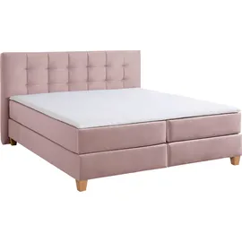 Home Affaire Boxspringbett HOME AFFAIRE "Moulay", lila (flieder), B:174cm L:231cm, Komplettbetten, Boxspringbett, inkl. Topper, in Überlänge 220 cm, 3 Härtegrade, auch in H4