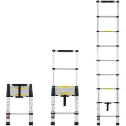 VEVOR Teleskopleiter Stehleiter Klappleiter Ausziehleiter Ausziehbar 170kg 2,6m