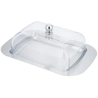 KingHoff Butterdose aus Edelstahl mit Klarsichtdeckel | spülmaschinenfest