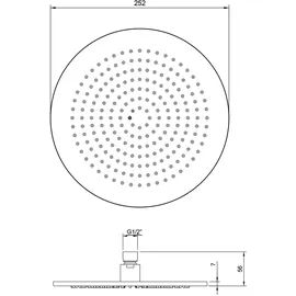 Villeroy & Boch Universal Showers Kopfbrause Ø 25,2 cm (TVC000001000K5)