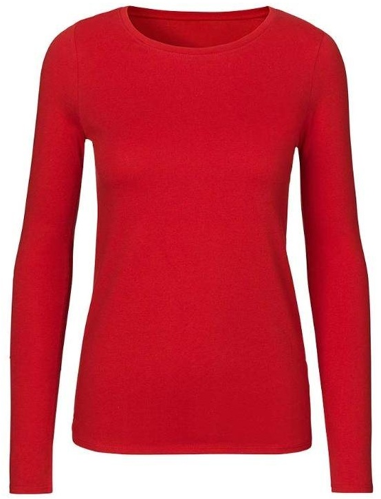 Neutral Langarmshirt Neutral Bio-Damen-Langarmshirt mit Rundhalsausschn rot XL