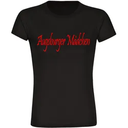 multifanshop Kinder T-Shirt - Augsburg - Augsburger Mädchen - Druck rot - Kind