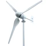 Horizontale Windkraftanlage - Windgenerator SM6-6000 - 8000W 48V - 3-Blatt, Anlauf ab 2 m/s - Gehäuse Aluminiumlegierung - Nur Turbine - Weiß