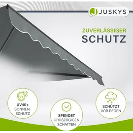 Juskys Gelenkarmmarkise 400 x 300 cm grau