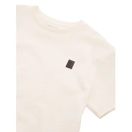 Tom Tailor T-Shirt TOM TAILOR, Jungen, Gr. 140, weiß (soft cream weiß), Single Jersey, Obermaterial: 100% Baumwolle, unifarben, oversize, Rundhals, Shirts T-Shirt, oversize, for Boys
