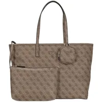 GUESS Power Play Large Tech Tote Latte Logo