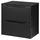[en.casa] Waschtischunterschrank Skelbolu 60,4 x 59,5 x 40 cm Schwarz