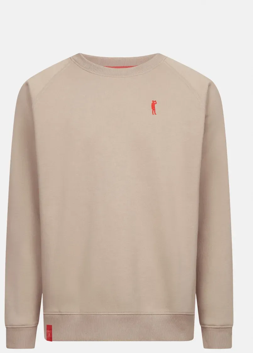 Derbe Sweatshirt Kippes Herren Beige Crewneck GOTS