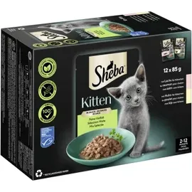 Sheba Kitten in Sauce Feine Vielfalt mit Lachs und Huhn 48 x 85 g