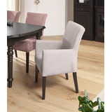 Home Affaire Stuhl HOME AFFAIRE "Queen" Stühle Beine aus massiver Buche, wengefarben lackiert B/H/T: 46 cm x 93 64 cm, 2 St., Luxus-Microfaser rosa