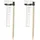 Relaxdays Regenmesser 2er Set, mit Stab, Niederschlagsmesser Garten, Skala 35mm/m2, Kunststoff & Holz, natur/transparent