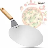 Ugreat - Rabatt, Pizzaschaufel aus Edelstahl mit Holzgriff, Pizzaschieber für Pizzastein, Brotschieber, Kuchenschaufel, Pizzaschieber
