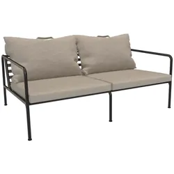 Outdoor 2-Sitzer Sofa AVON schwarz Asche