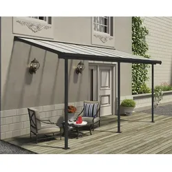PALRAM Terrassendach »Sierra«, Breite: 670 cm, Dach: Polycarbonat (PC), anthrazit - grau