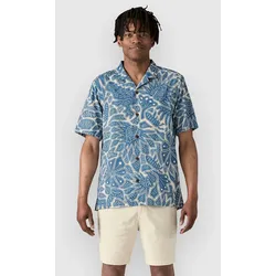 Patagonia Tidal Threads Camp Hemd bees and flwers / still blu Gr. S