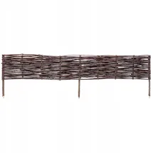 Kadax Palisade aus Weide "Hamre", natürlicher Weidenzaun, 40 cm, 1 Stück - Braun