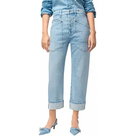 MAC Baggy Straight Jeans in Hellblauer Waschung-D36