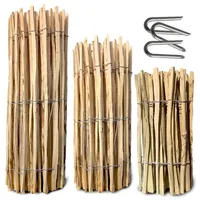 Staketenzaun Gartenzaun Holzzaun Zaunlatte Zaunrolle aus Haselnussholz Ekogarden H-120cm, Abstand-3/5cm, L-5m (60 cm + Plföcke / 3-5 cm / 5 m)