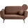 Beliani Schlafsofa 2-sitzer Dorotea Bouclé Braun