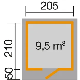 Weka Designhaus wekaLine 172 2,05 x 2,10 m natur