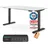 Ergotopia Schreibtisch Desktopia Pro X, weiß / schwarz, elektrisch höhenverstellbar, 160 x 42-127 x 80 cm