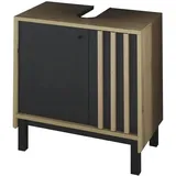 Stella Trading Waschbeckenunterschrank Vogelstangsee - schwarz - Maße cm B: 60 H: 60 T: 36.0