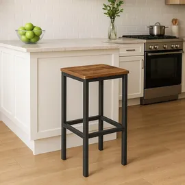OEM Barhocker 30 x 65 x 40 cm Dunkelbraun/Schwarz