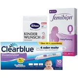 Clearblue Ovulationstest fortschrittlich & digital + Femibion 0 Babyplanung Ritex Kinder 1 St Set