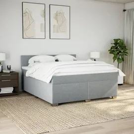 vidaXL Boxspringbett 180 x 200 cm Hellgrau