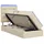 vidaXL LED-Speicherbett mit Matratze Creme 90 x 200 cm Stoff