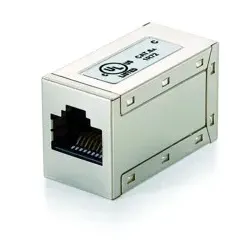 Modular-Kupplung 6A 2x RJ45 geschirmt Buchse/Buchse ger einrasten
