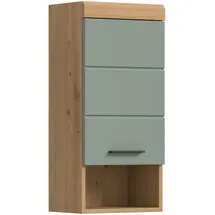 xonox.home - Hängeschrank Scout 37x79x24 cm in Artisan Eiche und Salbei - Wandhängender Badschrank - stabile Konstruktion erstklassige Qualität