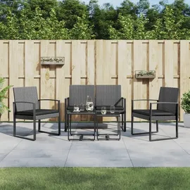vidaXL Garten-Essgruppe 5-tlg. Dunkelgrau